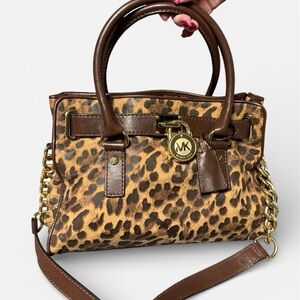 Michael Kors Brown Leopard Print Purse